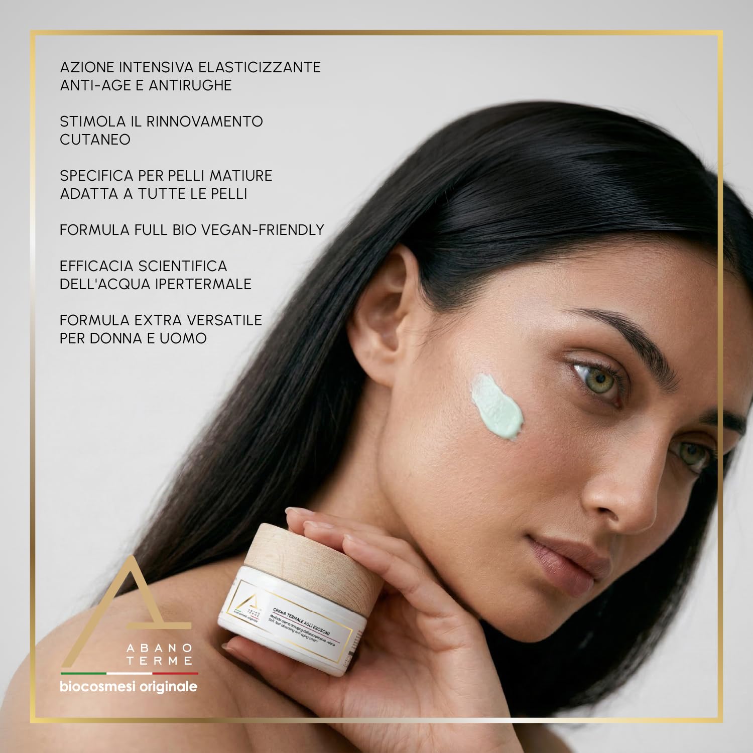 50ml Crema Viso Antirughe Idratante Esosomi Centella Asiatica e Acido Ialuronico BIO - Rigenerante Notte e Giorno con Staminali di Mela - Rimpolpante Rughe Profonde Pelli Mature Donna e Uomo