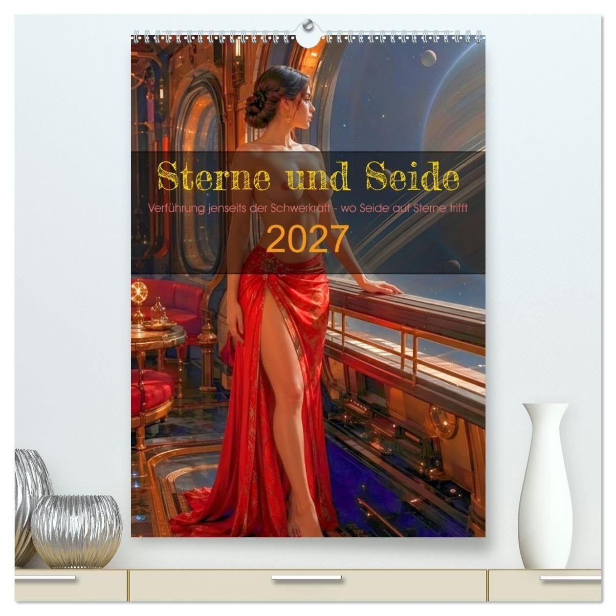 Sterne und Seide (hochwertiger Premium Wandkalender 2027 DIN A2 hoch), Kunstdruck in Hochglanz: Verführung jenseits der Schwerkraft - wo Seide auf Sterne trifft