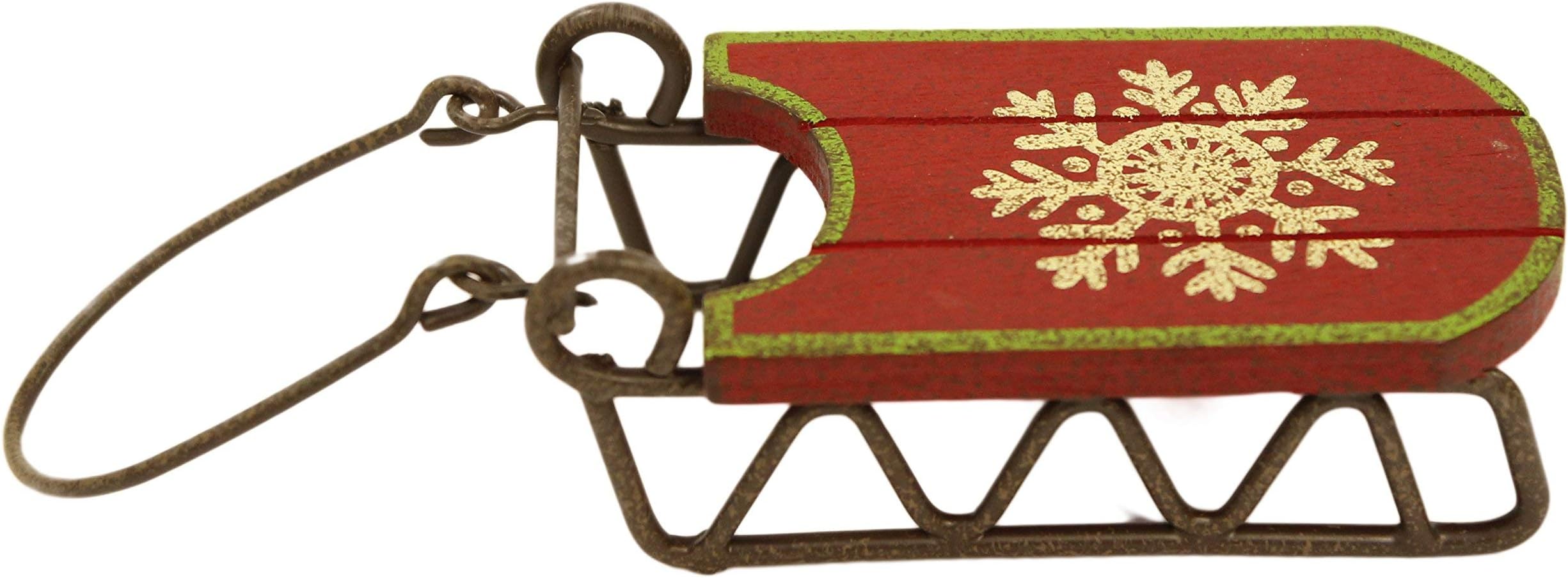 Collectible Fairy Garden 5 Inch Miniature Vintage Style Sled