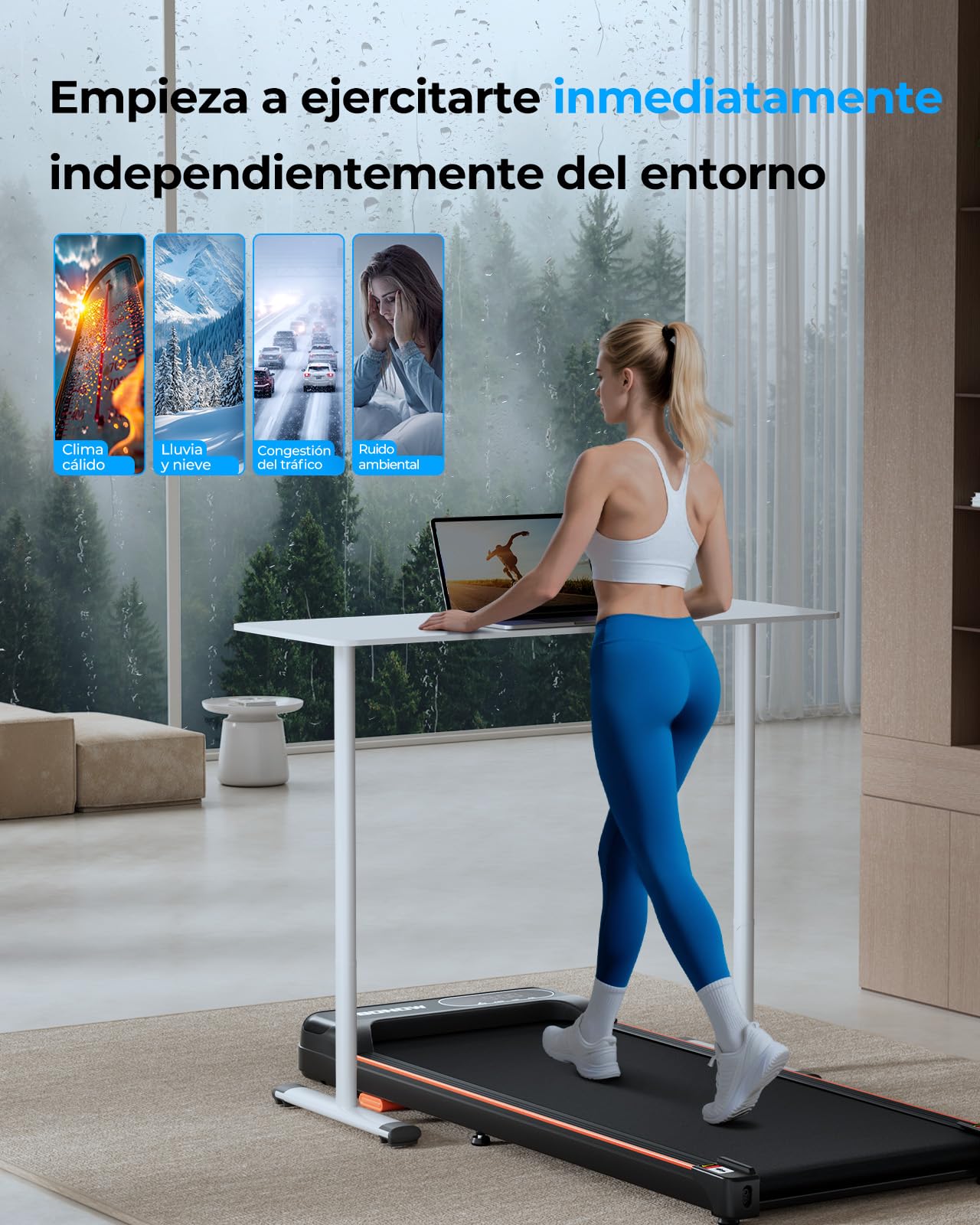 Walking Pad with Incline, 1-6 Km/H 8% Portable Under Desk Walking Treadmill, Exercise Equipment For Home Office Use, Quiet Running Machine