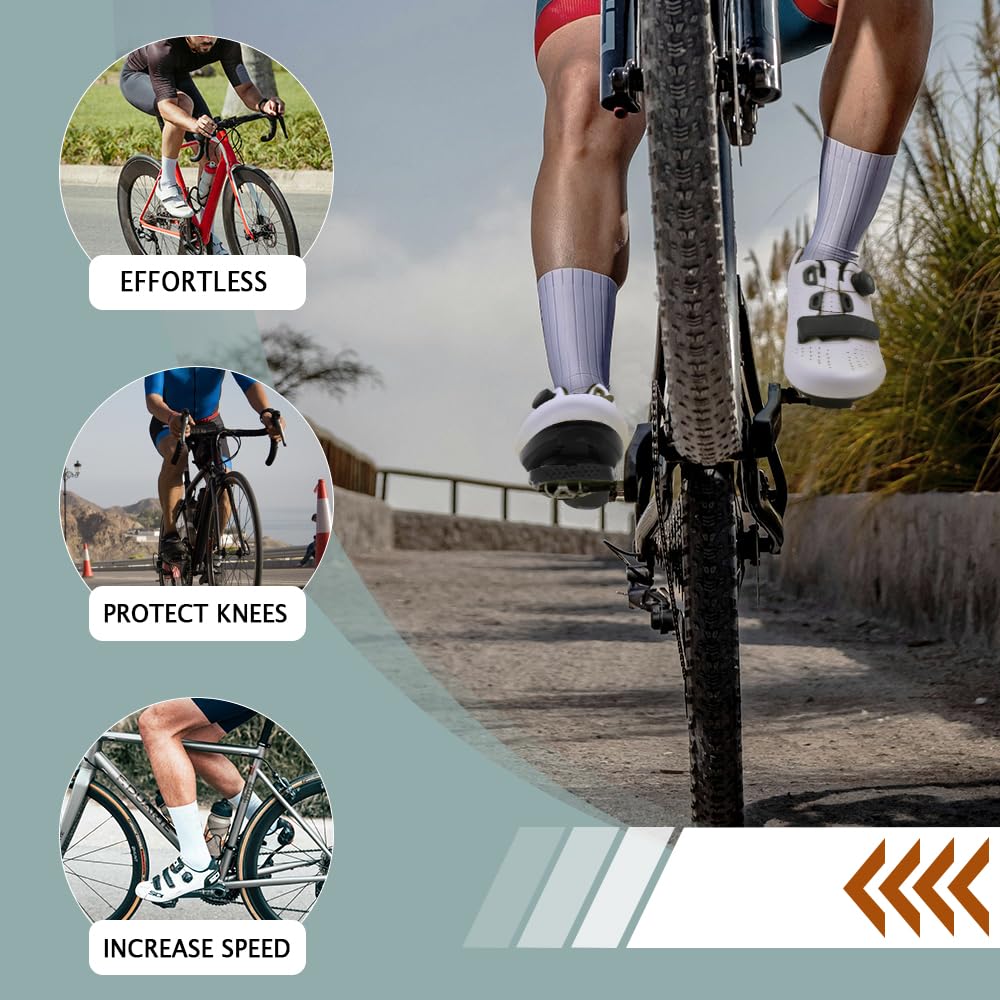 alltoo Cycling Shoes Cleats, Bike Cleats Self-Locking, Quick Release, Aerodynamic for Wahoo SpeedPlay Zero (Black)