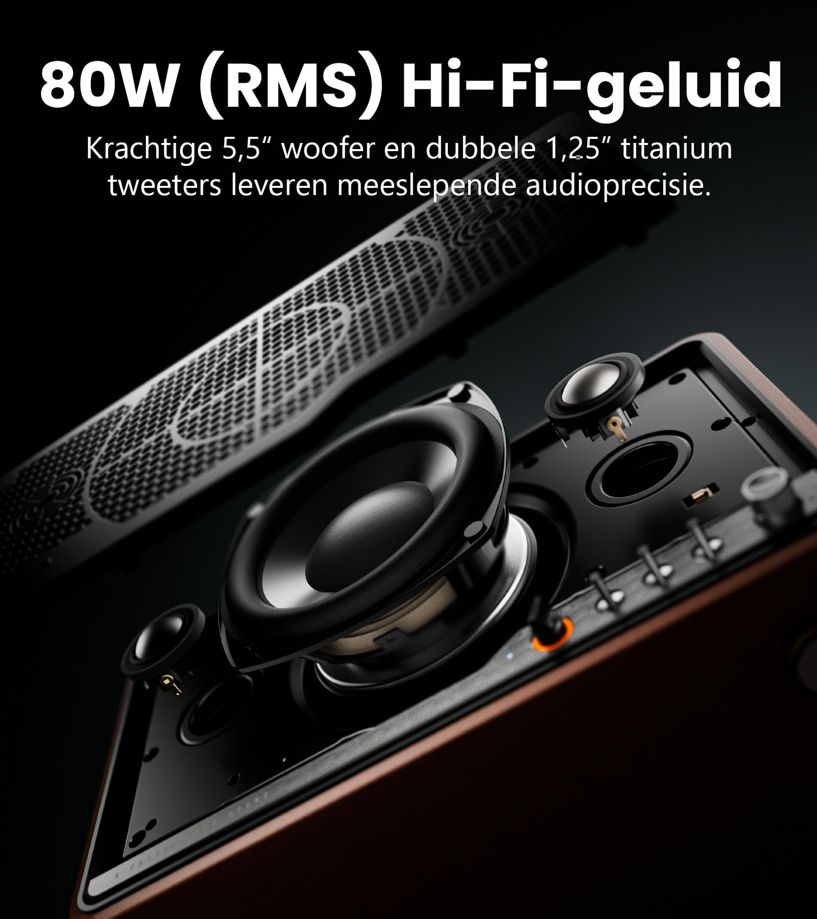 Edifier MP230 Retro Bluetooth speaker luidspreker Houtkleur, Bluetooth, microSD, Aux, USB-C Edifier MP230 Retro Bluetooth speaker luidspreker Houtkleur, Bluetooth, microSD, Aux, USB-C