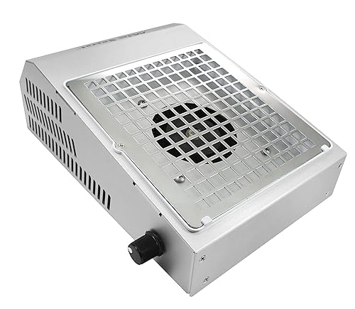 Colector de polvo profesional de uñas para escritorio color plateado colector de polvo corporal de aluminio Mia Secret para uñas acrílicas potente