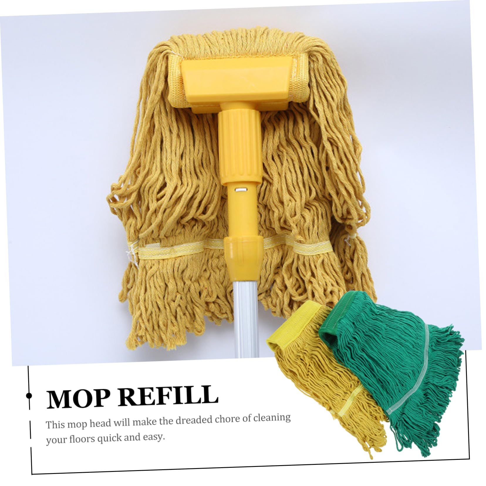 Recambio de Fregona de Algodón Lavable Secado Rápido 2 Piezas para Limpieza del Hogar Accesorios para Mopas de Limpieza