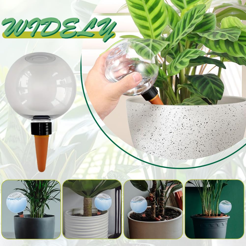 Bewässerungskugeln, 500ml Pflanzen Bewässerung, Automatische Pflanzenbewässerung, Große Selbstbewässerung Wasserspender, Transparente Wasserkugeln für Zimmerpflanzen, Balkon und Garten (6PCS)