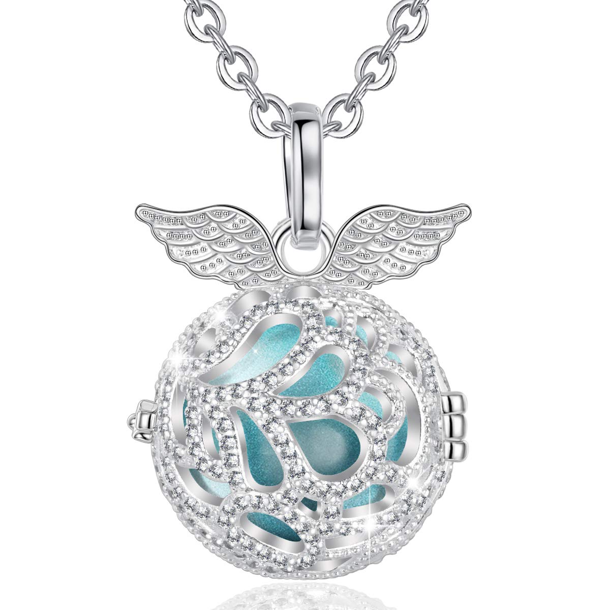 AEONSLOVE Chime Ball Zwangerschap Ketting Hanger Vintage Bloem Muziek Wishing Bola voor Zwangerschap Mama Baby Beste Sieraden Cadeau