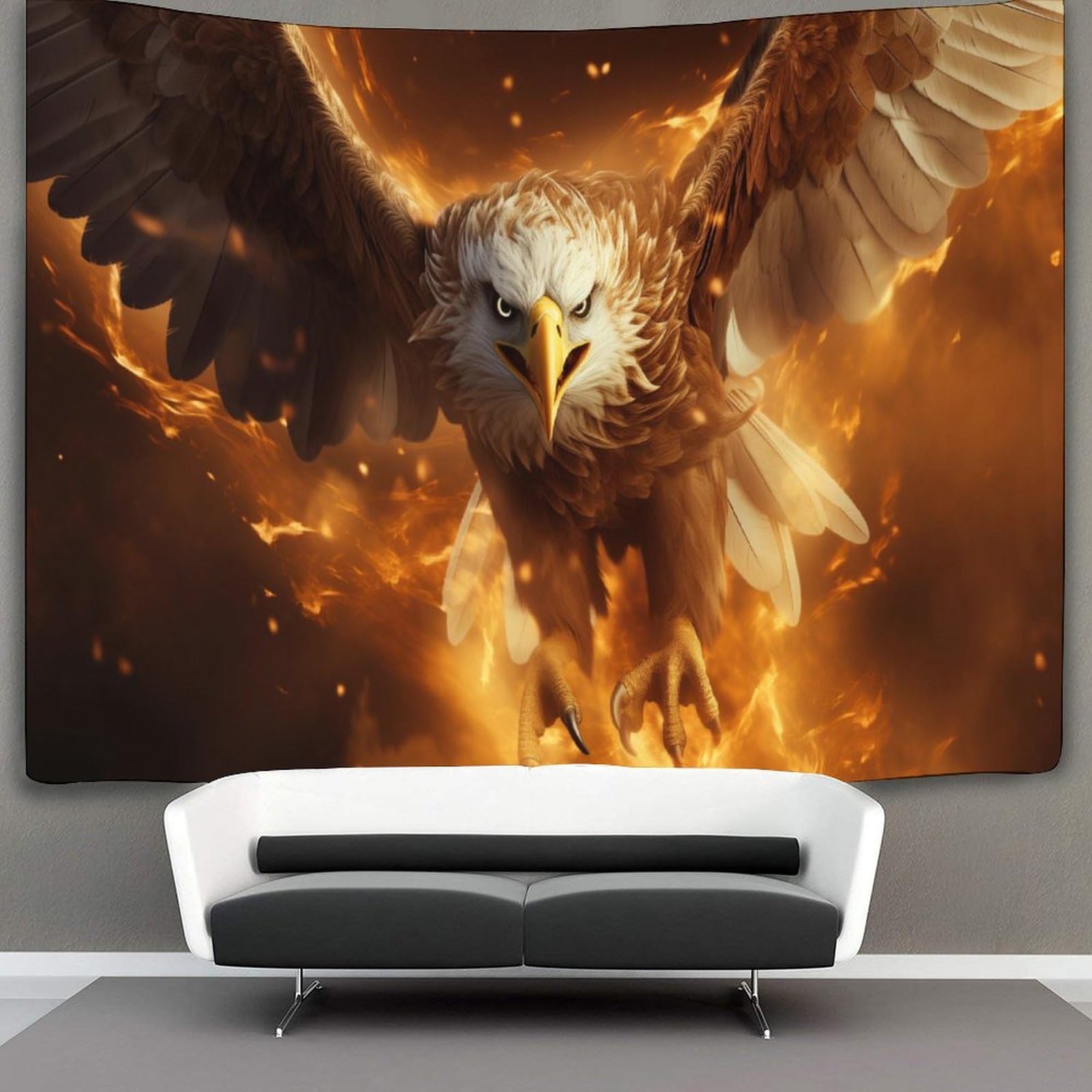 kaiyun Majestic Hawk Tapestry,Animal Art Wall Hanging Decoration for Living Room Bedroom & Dorm 70cmx100cm