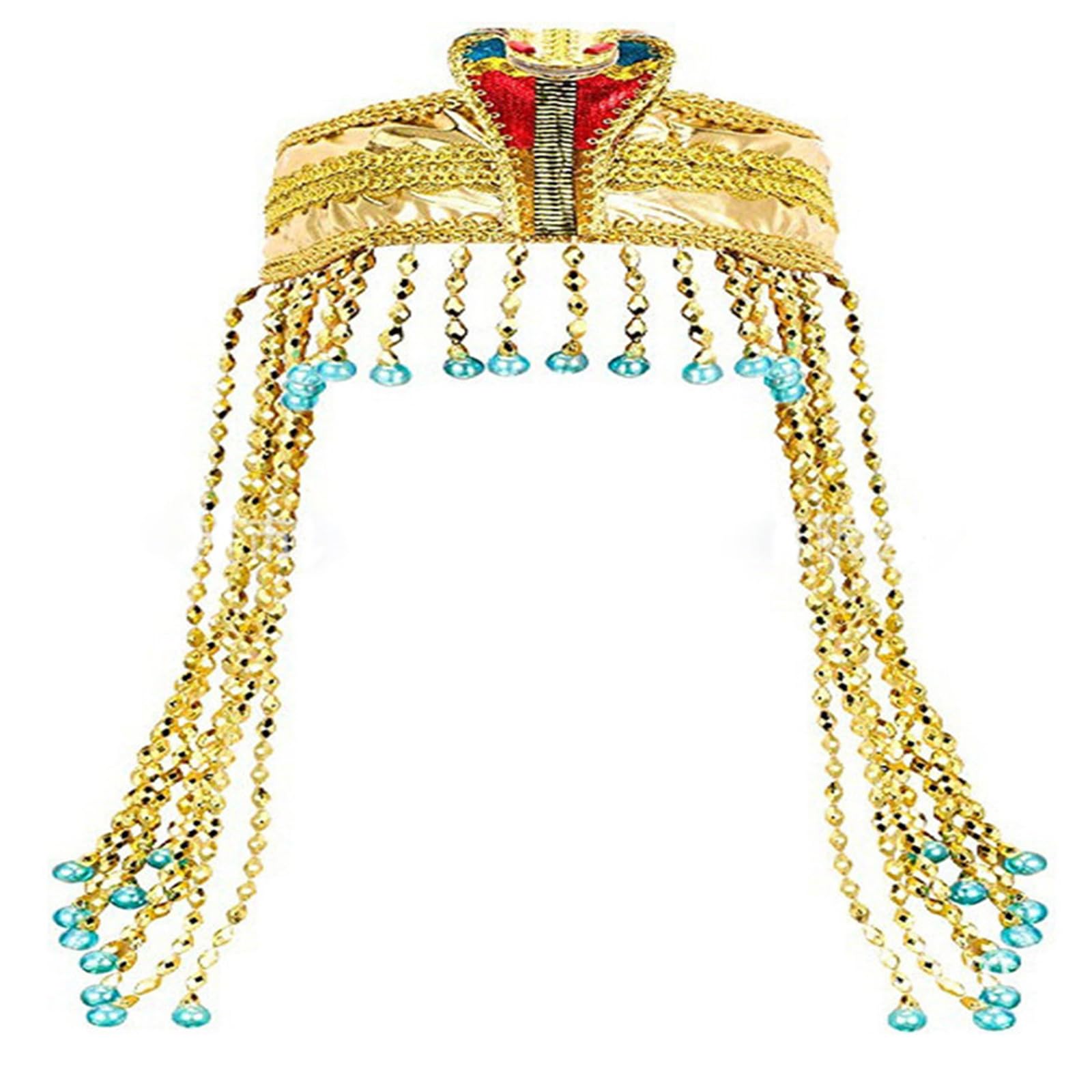 ZWWAAZHF Golden Vintage Cosplay Headdress Snakes Headwear for Girls Halloween Hair Hoop Cosplay Egyptian Snake Hair Hoop Halloween Headwear for Men