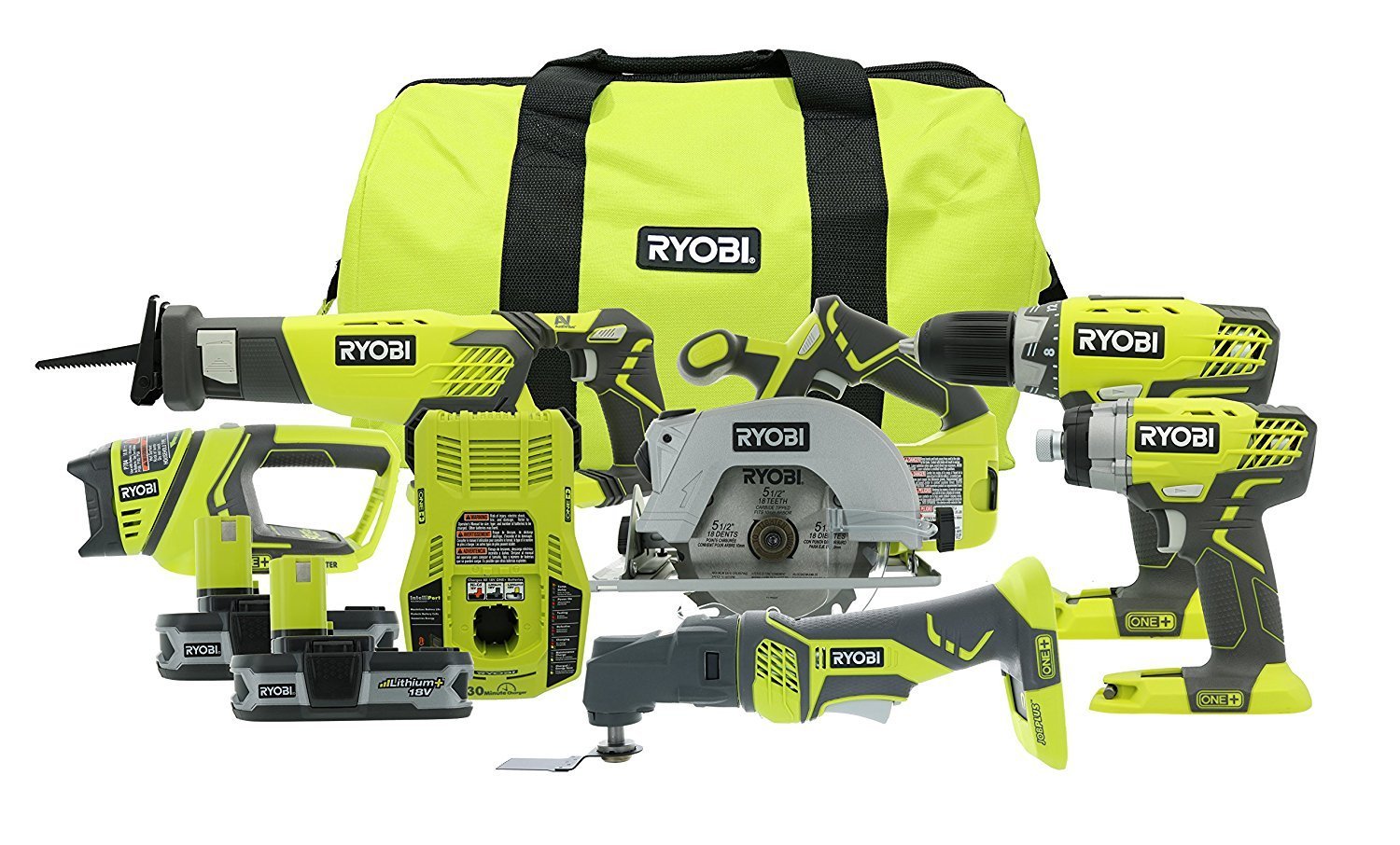 Amazon.com: Ryobi P884 - Kit combinado de iones de litio ONE+ de