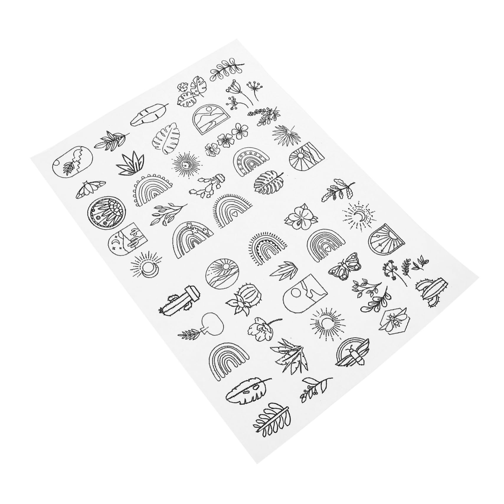 SHINEOFI 5 Blätter Handnäh Stabilisator Stich Kits Wasserlösliche Stickunterlage Reiß Nähzubehör Mini Klebestabilisator Für Maschinenstickerei Auflösbare Mikrotücher Netzpapier