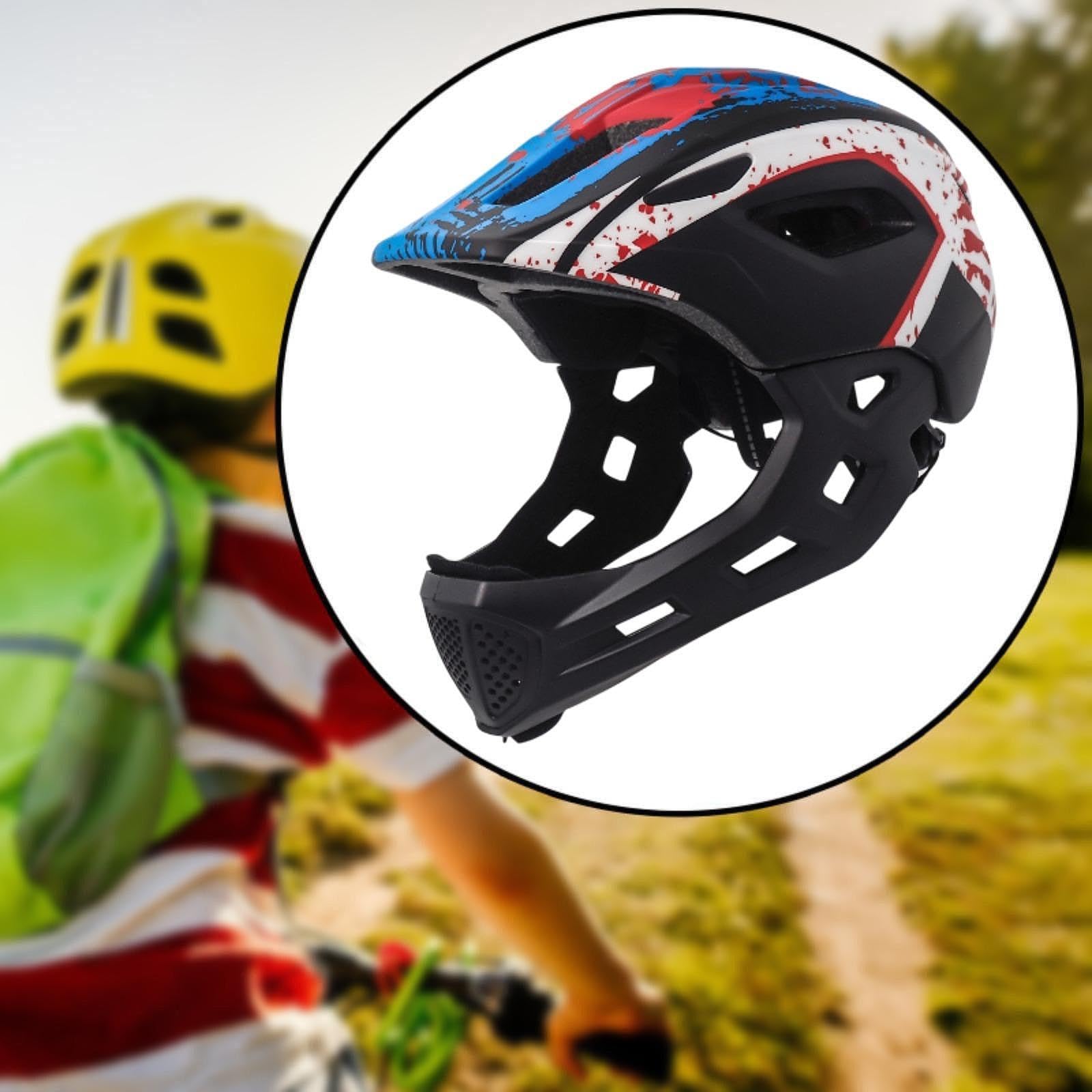 Casque Intégral pour Enfant, Casque de Protection, Léger et Confortable avec Intérieur Amovible, Ajustement Réglable, pour Vélo, Draisienne, Skate et Roller