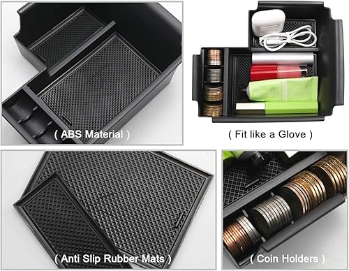 Miniatura 3 de CDEFG Organizador de Consola Central Compatible con Kia Forte GT GT-Line FE LX LXS 2019 2020 2021 2022 2023 2024, Accesorios para Kia Forte 2024