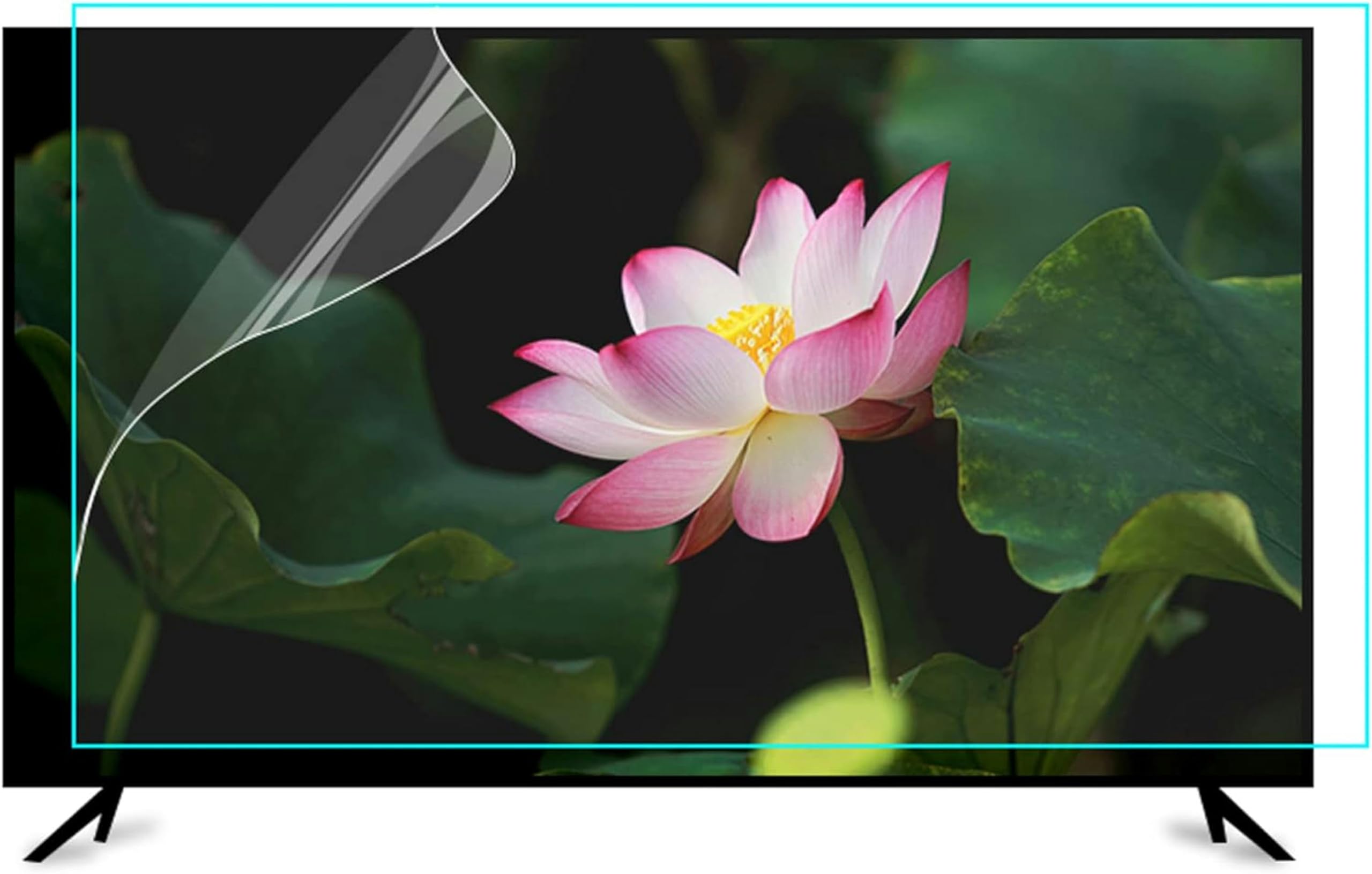 Protection D'Écran TV 65 Pouces Anti-Lumière Bleue, Film Filtrant Mat Anti-Reflets pour Intérieur, Facile À Installer sur Écrans LCD, LED, OLED 4K, QLED Et HDTV / 65 Pouces 1429 X 804 Mm