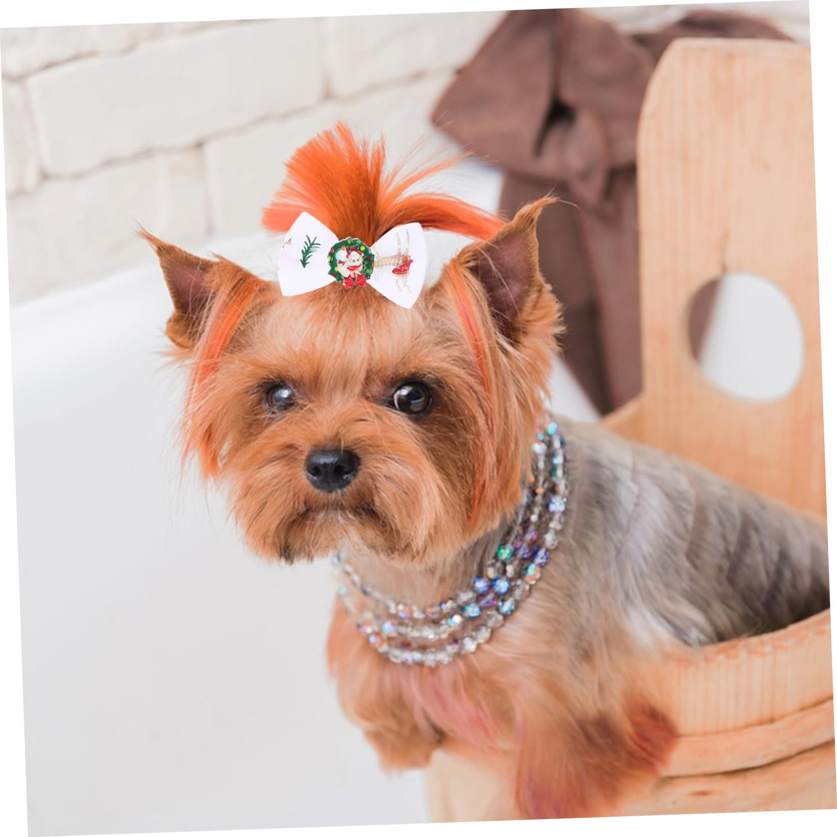 BESPORTBLE Fiocchi Cane 200 Pz Porta di Animali Domestici Ciuffo di Bowknot del Cucciolo per Animali Domestici Abito da Cane Cravatta per di Natale Cravatta per di Animali Domestici