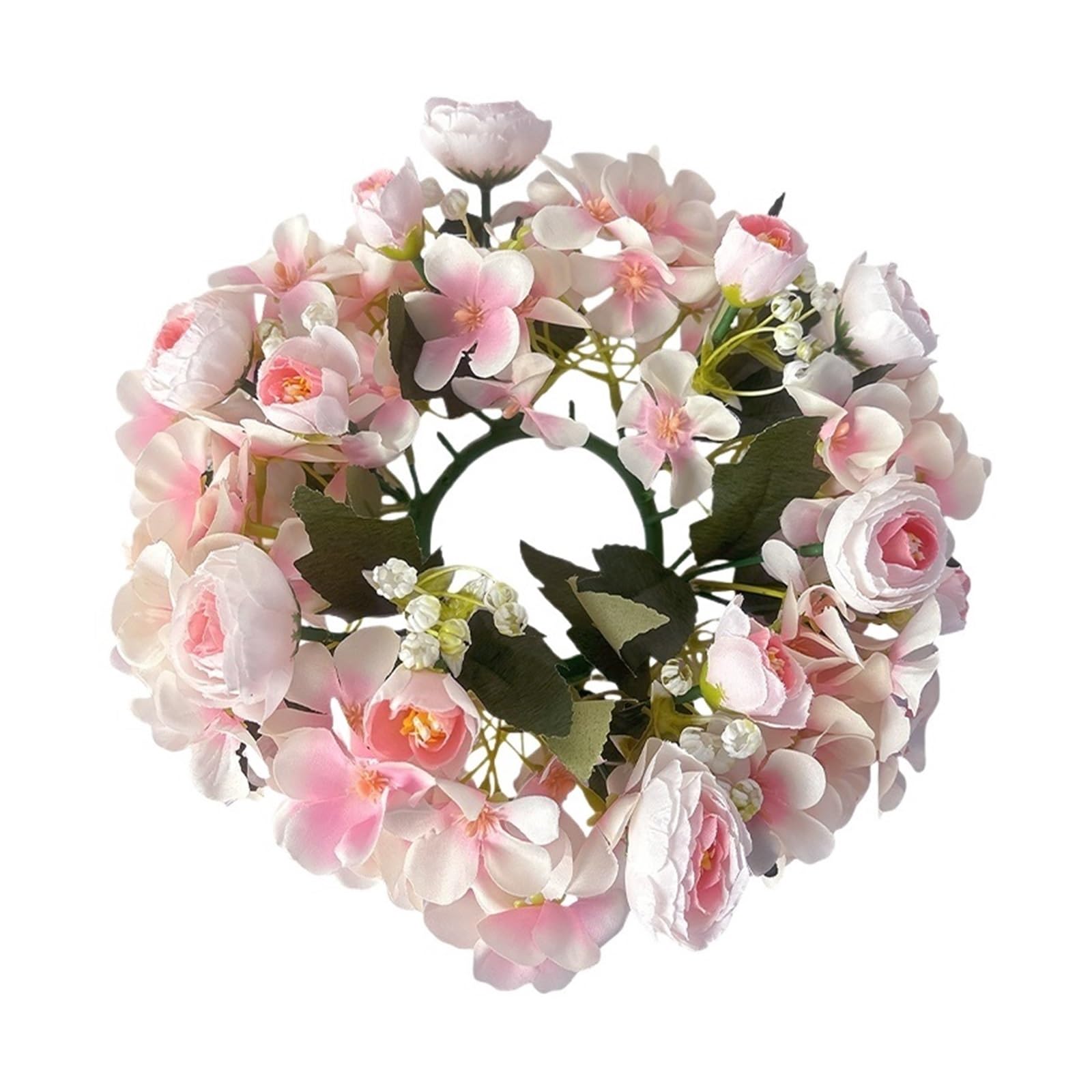 Casetlong 1pc Artificial Flowers Wreath Decoration Flower Row For Wedding Garland Home Front Door Decor DIY Day Decorations(Pink)