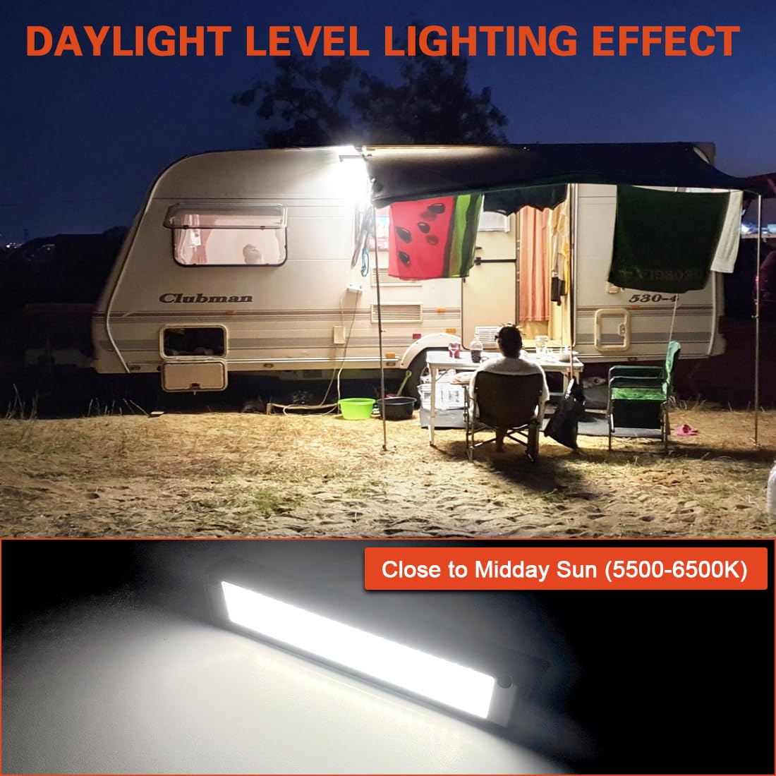Luci a LED 12V, Luci per tende da sole 13" esterne per camper, roulotte, veicoli ricreazionali, camper, furgoni e barche