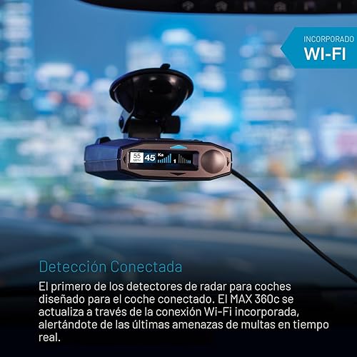 Miniatura 2 de Escort MAX 360c - Detector de radar láser habilitado para WiFi y Bluetooth, protección de 360°, alcance extremo, alertas de voz, compatible