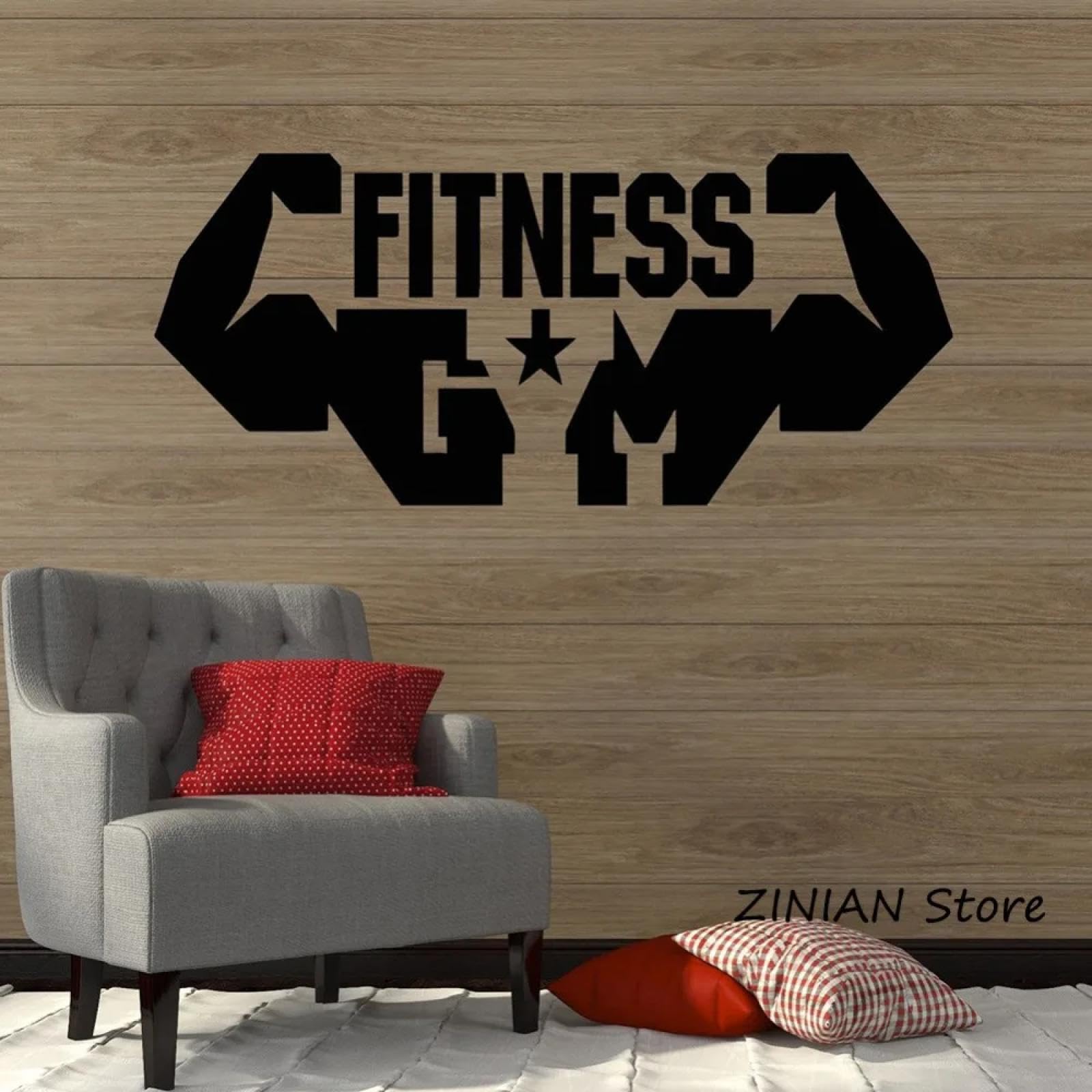 WEIMEIJIE Gym wall Stickers, Vinyl Decals, Bodybuilding Muscle wall Stickers, Home Interior Decoration wall Decals