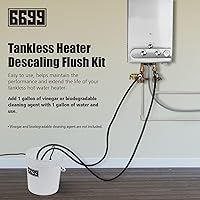 Vista 2 de Kit de limpieza y descalcificación para calentadores de agua sin tanque 6699 Incluye bomba sumergible de uso general con adaptadores, cubeta de 3