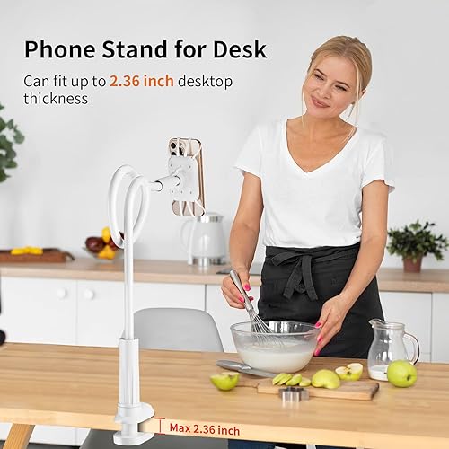 Miniatura 5 de Soporte para Kindle de cuello de cisne para leer en la cama  antideslizante Soporte de teléfono para cama, accesorios de soporte Kindle Paperwhite,