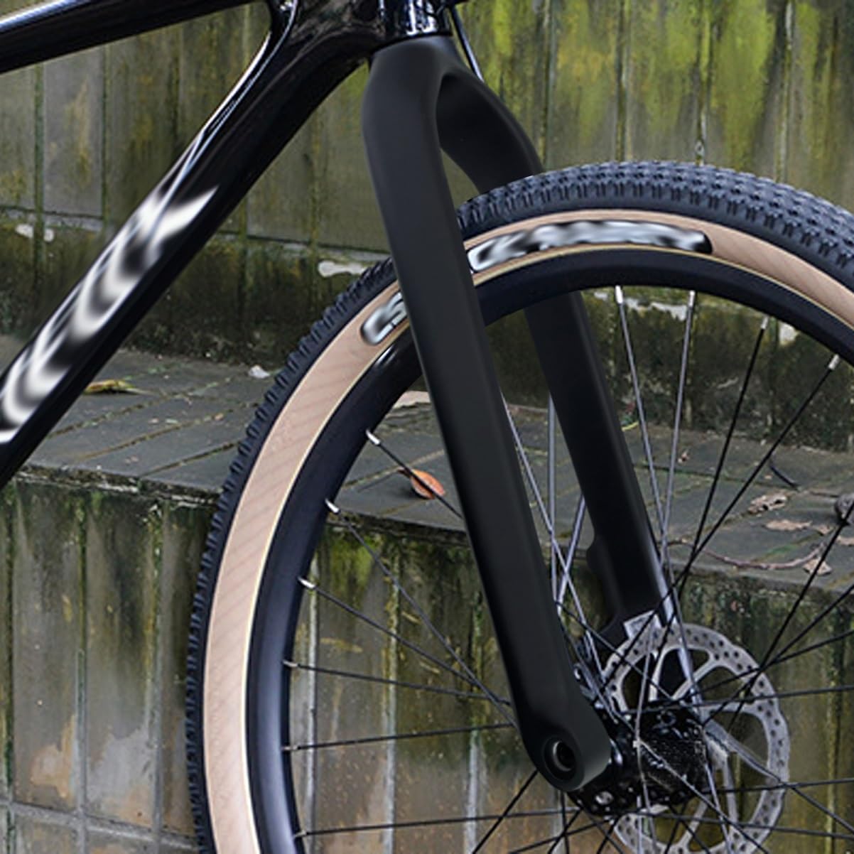 27.5/29'' Mountain Bike Rigid Fork 1-1/2'' Tapered Tube Carbon Fiber Rigid Fork Thru Axle 15x110mm Boost Front Forks Disc Brake 615g