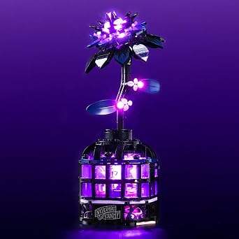 LocoLee Customized Purple Light kit Compatible with Lego 76784 Black Dahlia Flower Wednesday - No Model Only Light, LED Lighting Accessories Compatible with Lego Black Dahlia Customized Version