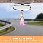 6Pcs Forme de fleur Air Freshener suspension de voiture, Aromathérapie de voiture bouteille de diffuseur d'huile essentielle, bouteilles de parfum rechargeables Pendentif décoration intérieure automatique pour ornement de bouteille essentielle (puits)