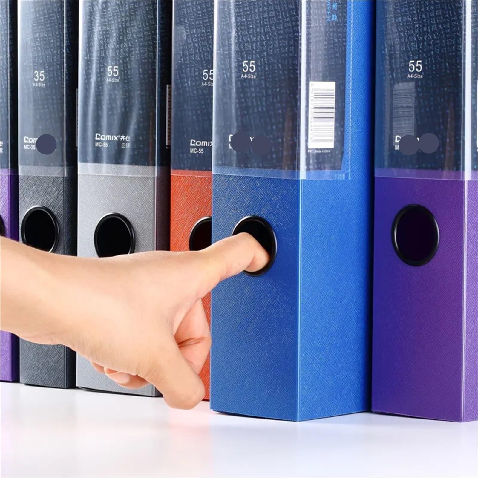 Aktenordner, Informationsboxen, Dokumentdateien, Box, Aufbewahrungshüllen, Papier-Organizer, A4, praktisches Kunststoff-Büro Für Büro Zuhause Und Schule(Orange)