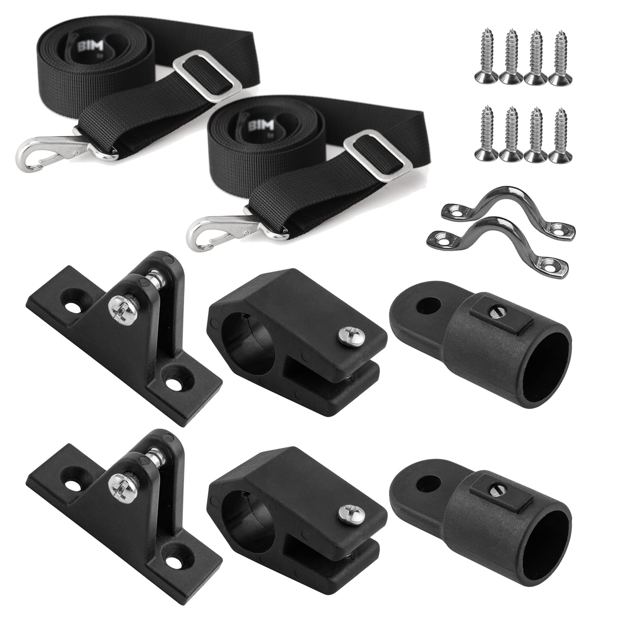 Buy Necmetu 7/8" Bimini Top Fitting Hardware Set,Black Nylon Bimini Top
