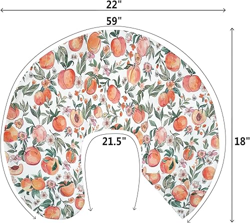 Miniatura 9 de Fundas de almohada de lactancia vintage para niños y niñas, fundas retro de melocotón, flores, hojas, fundas de guardería para almohadas de