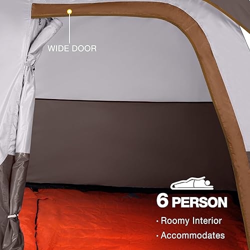 Miniatura 9 de CAMEL CROWN 46 Person Tent Waterproof Lightweight Portable Backpacking Tent for Outdoor Camping Hiking