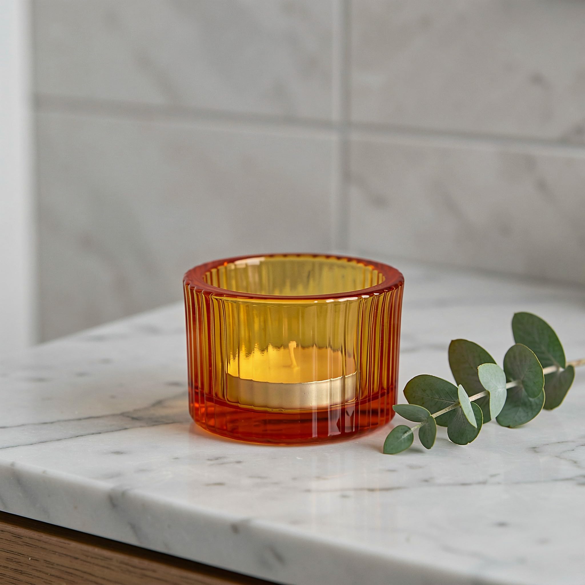 Zerodeko 12 portavelas Transparentes para Velas de té, portavelas de