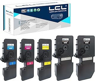 LCL Compatible Toner Cartridge TK5240 TK-5240 TK-5240K TK-5240C TK-5240M TK-5240Y 1T02R70NL0 1T02R7CNL0 1T02R7BNL0 1T02R7ANL0 (5 Pack 2KCMY) Replacement for Kyocera ECOSYS M-5526cdn M-5526cdw