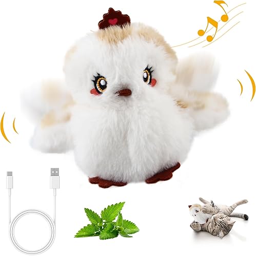 Miniatura 9 de Gigwi Juguetes Interactivos para Gatos que Aletean con Hierba Gatera, Juguetes Electrónicos Flappy Activados por Movimiento, Juguetes Automáticos