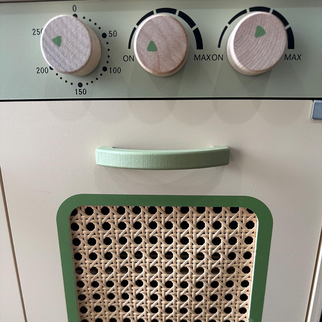 Wooden Play Kitchen for Toddlers, Kids Toy Kitchen Playset with Real Sounds & Accessories, Pretend Play Cooking Set for Girls & Boys Ages 1-3