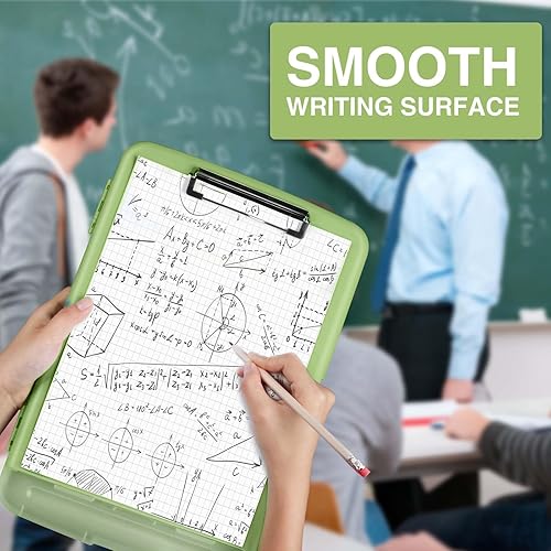 Miniatura 6 de Sooez Portapapeles con almacenamiento, tableros de clip de alta capacidad de 8.5 x 11 pulgadas con almacenamiento, carpeta de portapapeles de