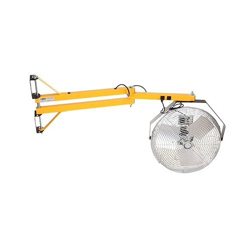 Miniatura 6 de Fostoria TPI Corporation 40-LDF-TE Combinación de cabezal y brazo de ventilador de muelle de carga - Tubo de acero doble de 40 pulgadas de alcance,