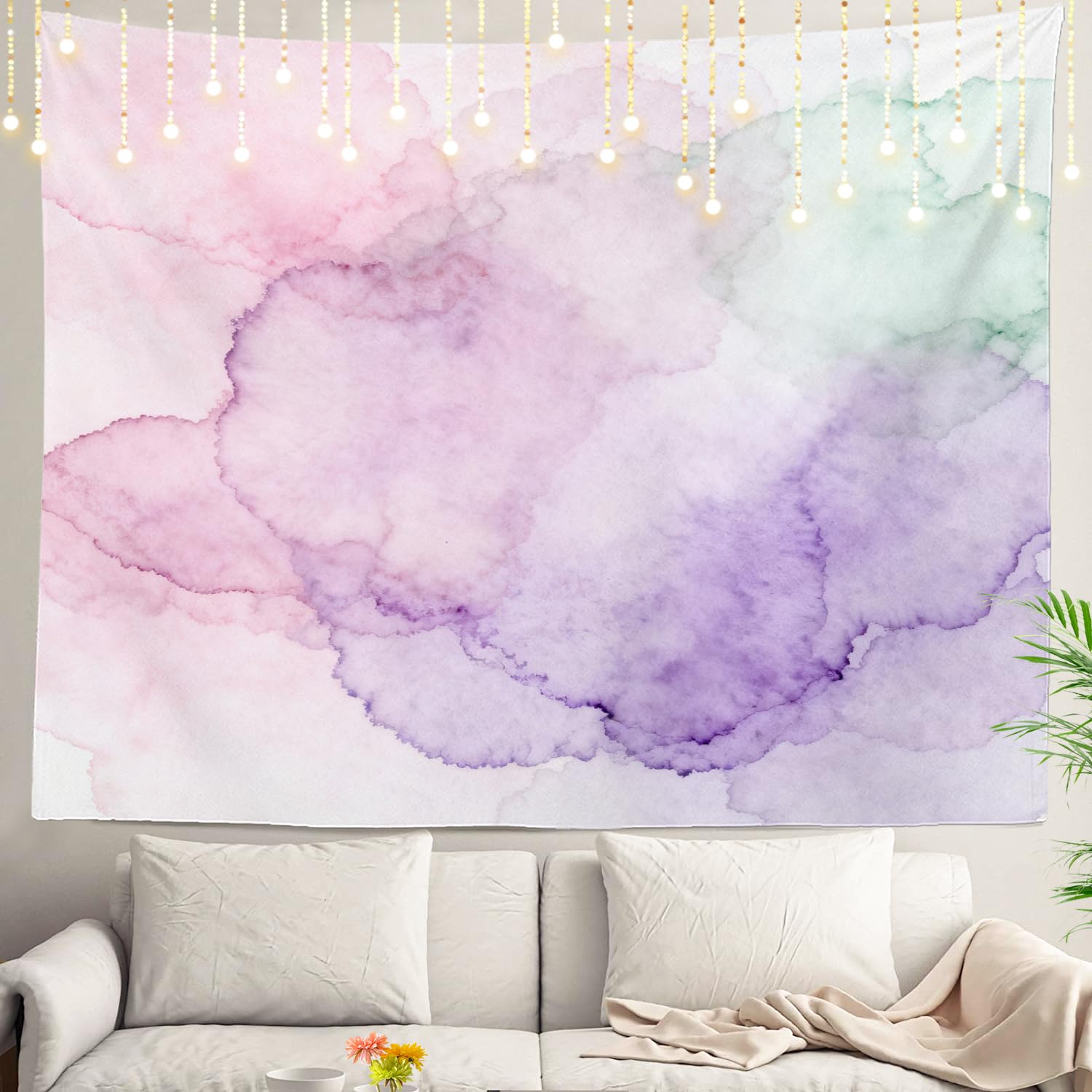 Shrahala Black Map Travel Wall Tapestry, World Old Halloween College Wall Hanging Large Tapestry Decoration Polyester Fiber White Hem Around for Dorm Room Bedroom 59.1 x 82.7 in