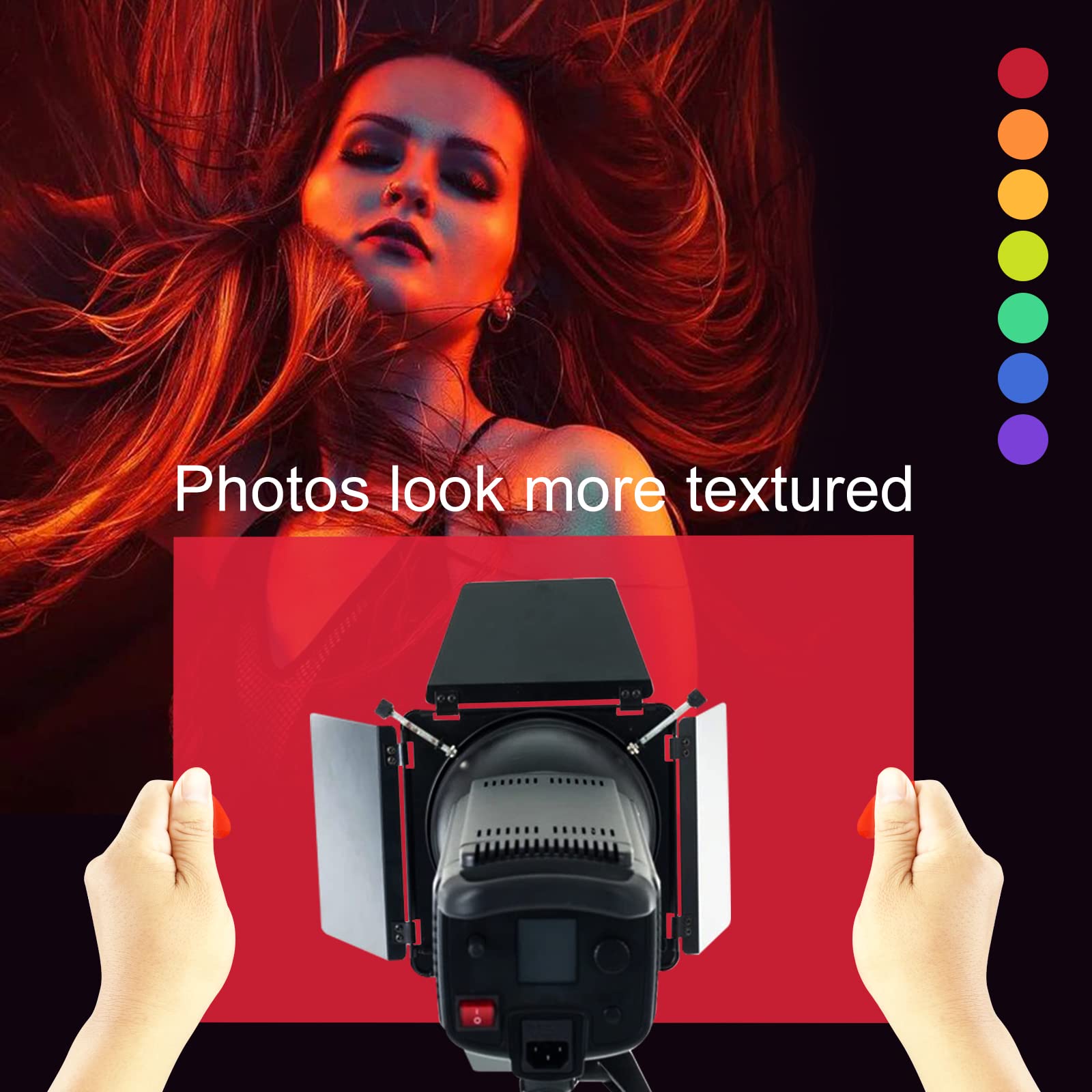 Kit Di 7 Filtri Gel Colorati Per Luci Da Studio – 21x30 Cm, Per Fotografia, Video E Teatro
