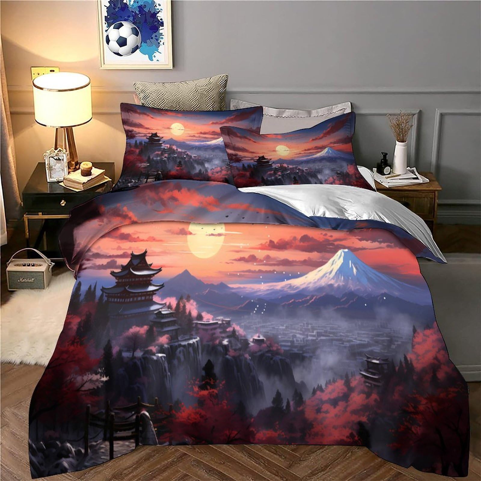 Guía de Viaje de Italia Funda de Edredón Juego de 3 Piezas Impresión 3D Cierre de Incluye Fundas de Almohada Transpirable Mapa ilustrado Funda Edredon for Ancianos King（220x240cm）