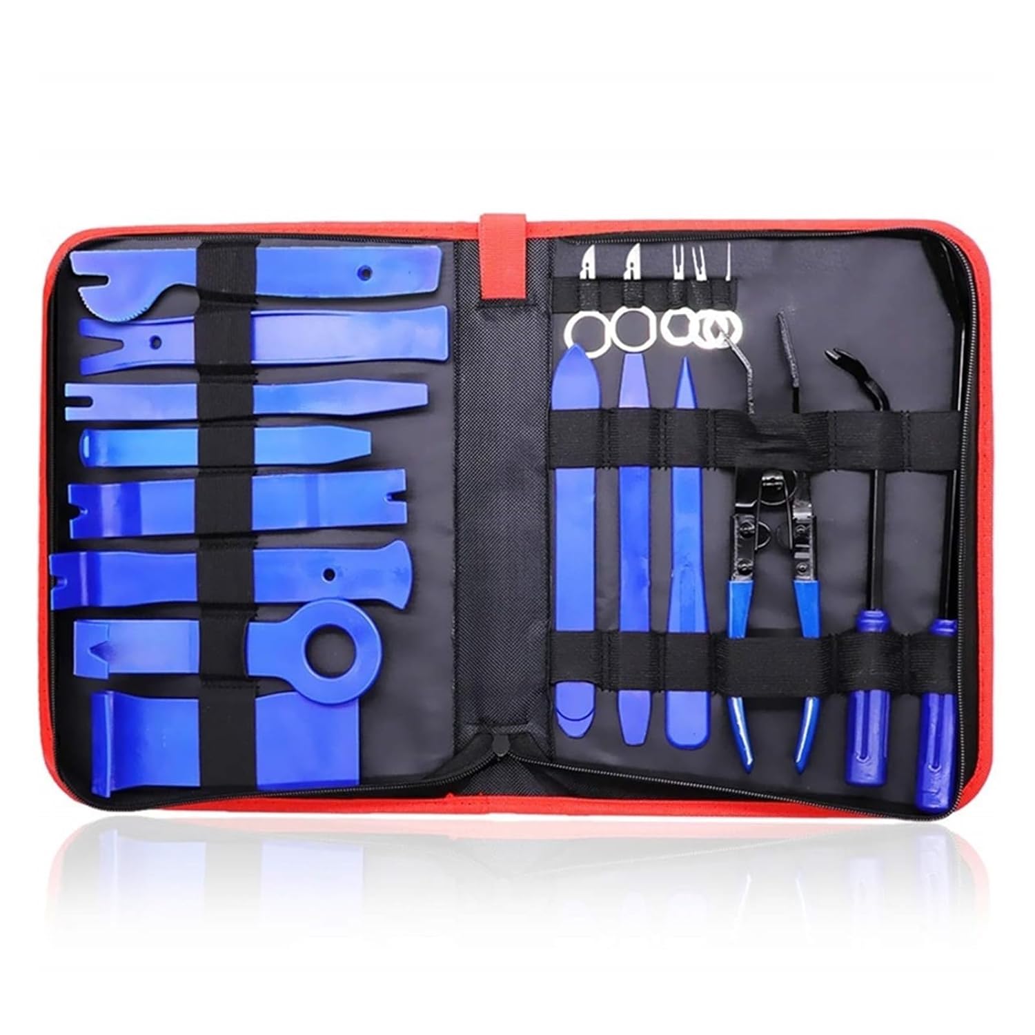 AANAN Auto Trim Removal Tool Car Door Panel Dash Audio Removal Tools Kit Automotive Pry Tools Kits Auto Upholstery Repair Kit(19 pcs Tool kit)