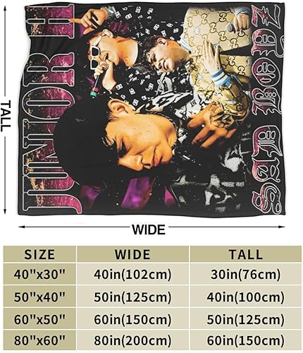 Miniatura 4 de DUMIERTKL Junior Singer H Manta de franela súper suave, cálida y acogedora para sofá, sofá y cama, de 40 x 30 pulgadas