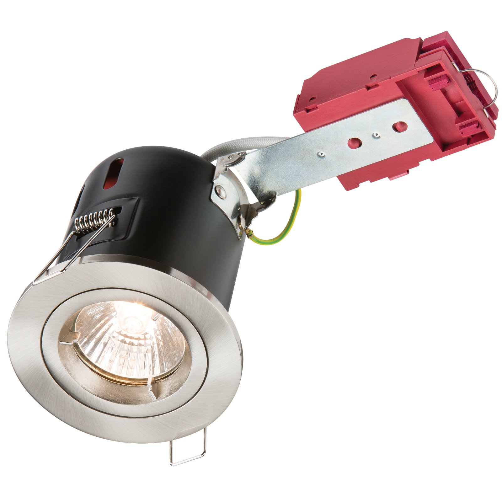 Knightsbridge VFAVRDGICCBR Fixed IC Fire-Rated Downlight Metal, Chrome, GU10, 50 W, 230 V