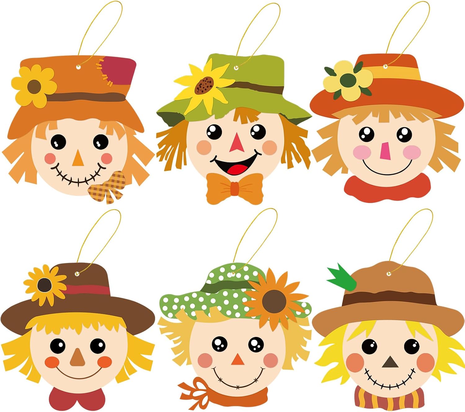 Fancy Land Fall Scarecrow Craft Kits Make Your Own Scarecrow Head Art Craft image 2