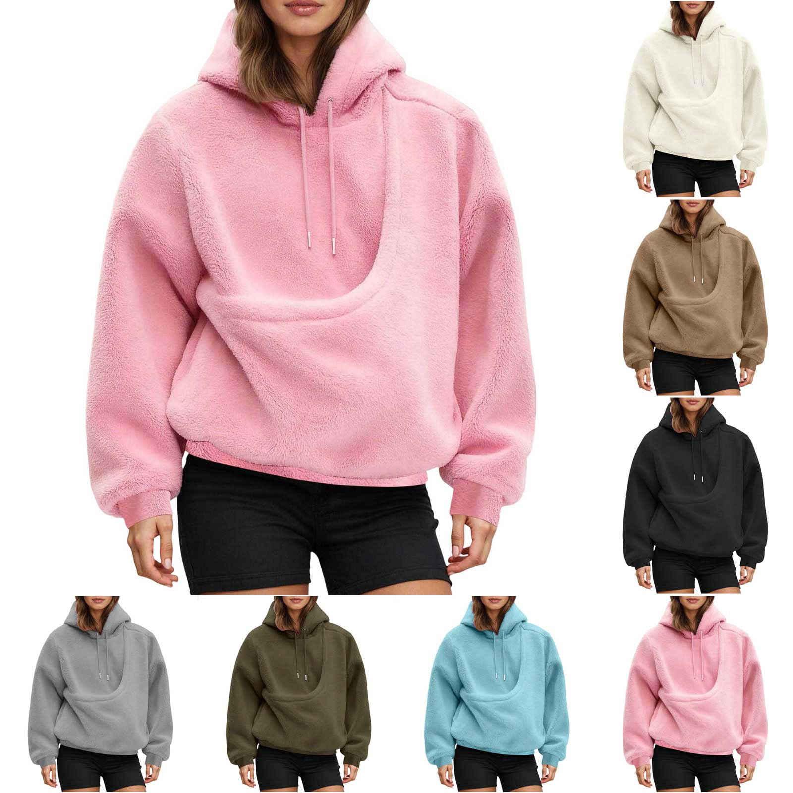 Sweat à capuche en polaire rose le cadeau idéal pour amoureux des chats