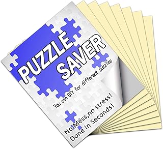 Preserve 8 X 1000 Jigsaw Puzzle Glue Sheets, 32 Sheets Puzzle Saver Peel and Stick, No Stress & No Mess Puzzle Saver Sheets, Puzzle Backing Adhesive Sheets Preserve Your Finished Puzzle