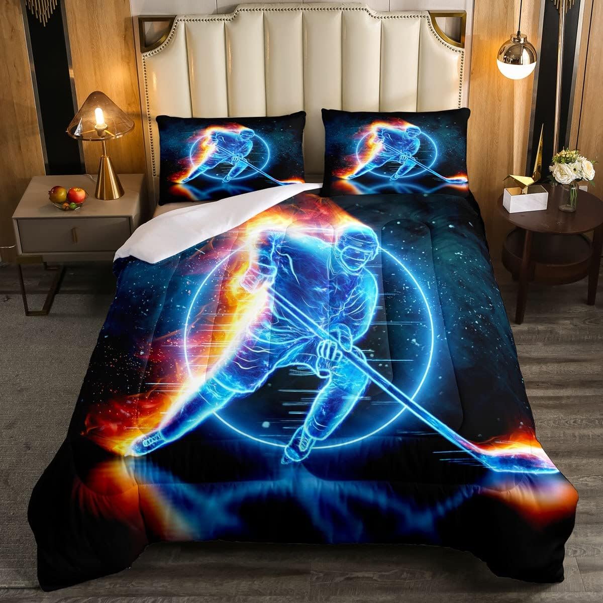 Erosebridal Ice Hockey Comforter Set Twin Size Ice Hockey