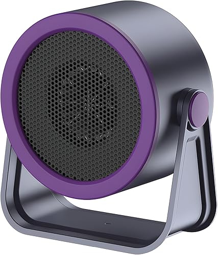 Pequeño calentador de espacio portátil para uso en interiores, calentador eléctrico silencioso ajustable de dos velocidades, mini calentador