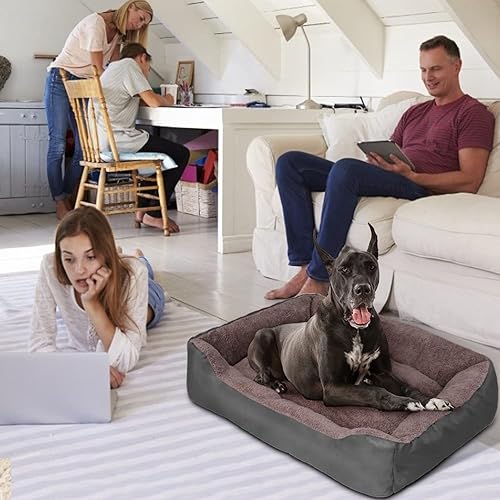 Miniatura 5 de PUPPBUDD Camas para perros extragrandes, cama rectangular lavable para perro, cómoda y transpirable, sofá para mascotas, cama ortopédica para perros