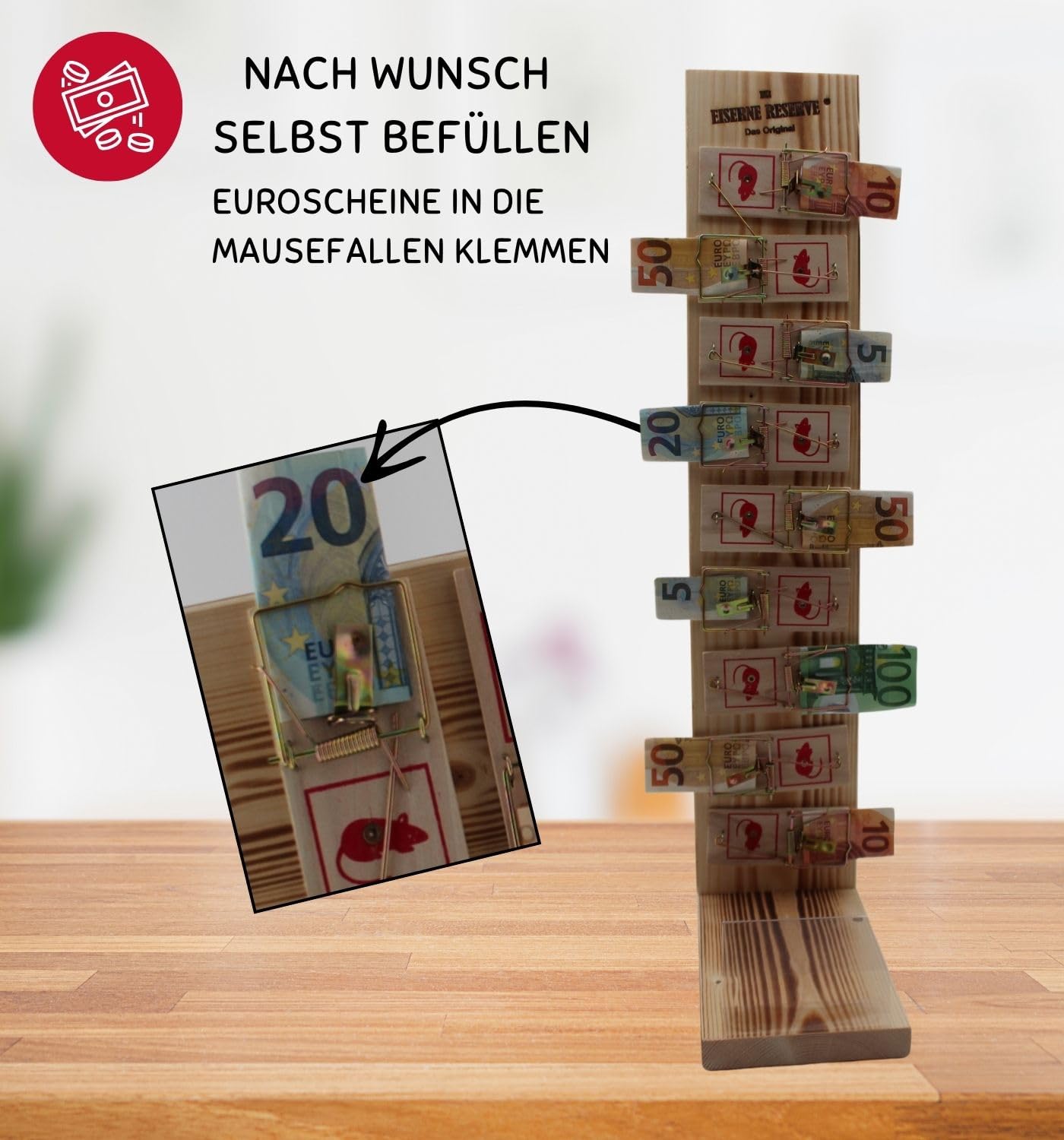 Originelle lustige Geldgeschenke zum 25. Geburtstag Geschenkideen für Männer und Frauen - Mausefalle Deluxe - 9 - Text s/w Happy Birthday 25 Geburtstag